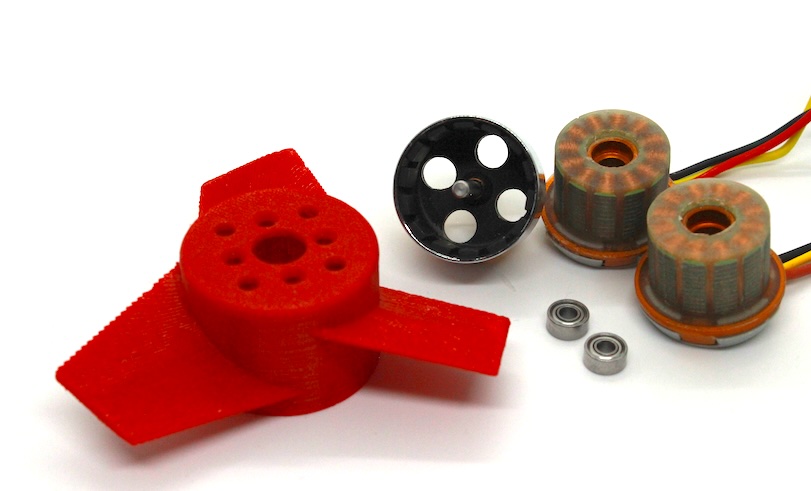Brushless motor thruster with ESC, wiring, and a waterproof connector