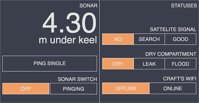 Sonar gauge box in Dolphin Control